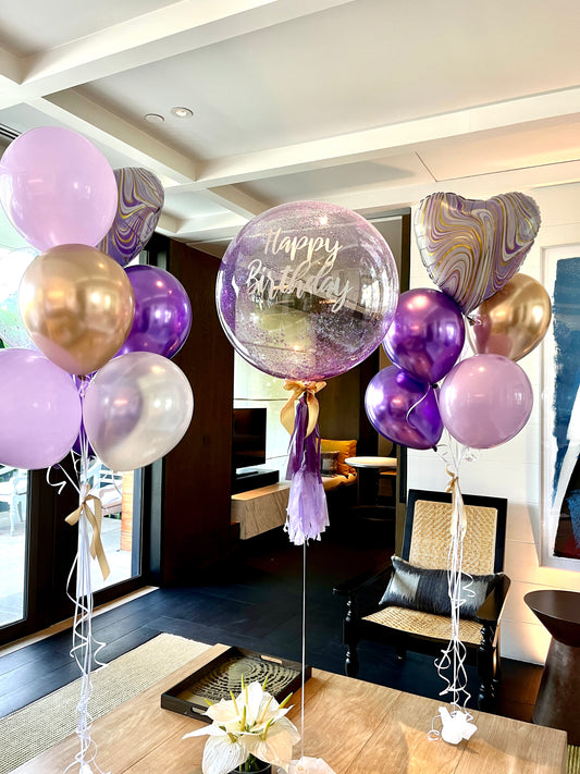 24" Chrome Purple Balloon Set